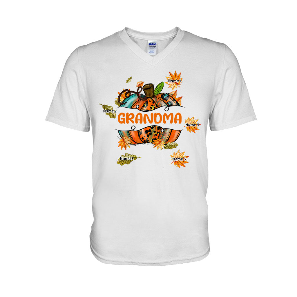 Grandma - Personalized Fall Grandma T-shirt and Hoodie