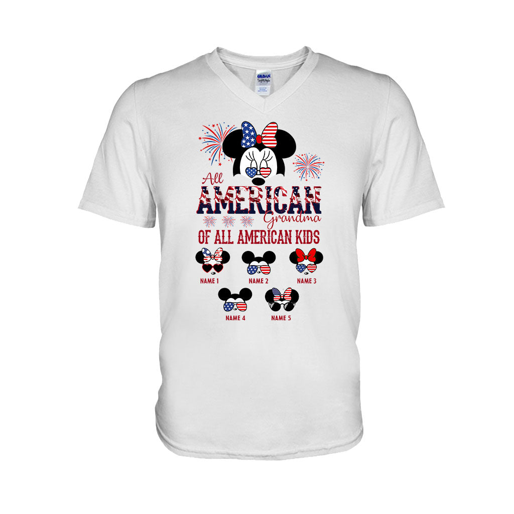 All American Grandma - Personalized Independence Day T-shirt and Hoodie