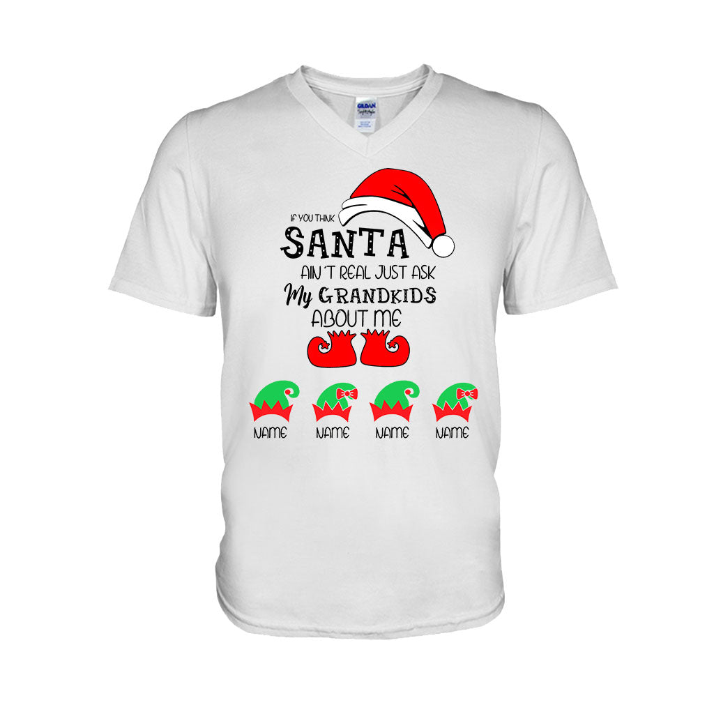 If You Think Santa Ain't Real - Personalized Christmas Grandma T-shirt and Hoodie