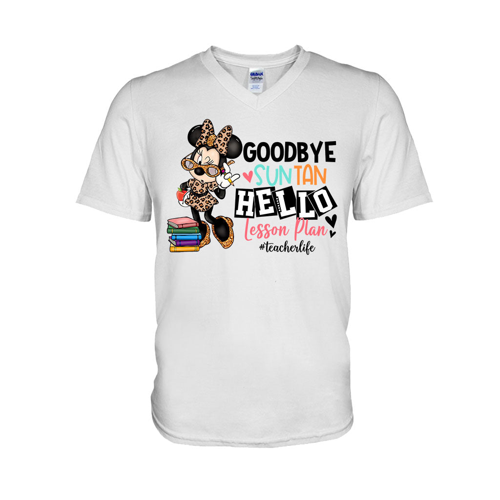 Goodbye Suntan Hello Lesson Plan - Personalized Teacher T-shirt and Hoodie
