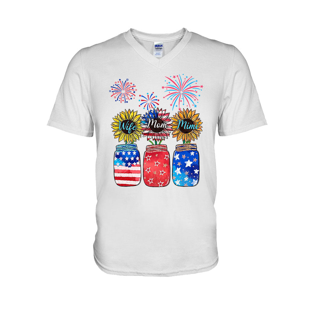 Wife Mom Grandma - Personalized Independence Day T-shirt and Hoodie