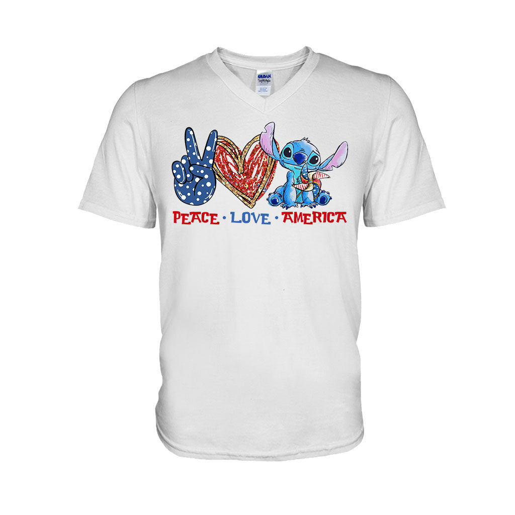Peace Love - Independence Day Ohana T-shirt and Hoodie