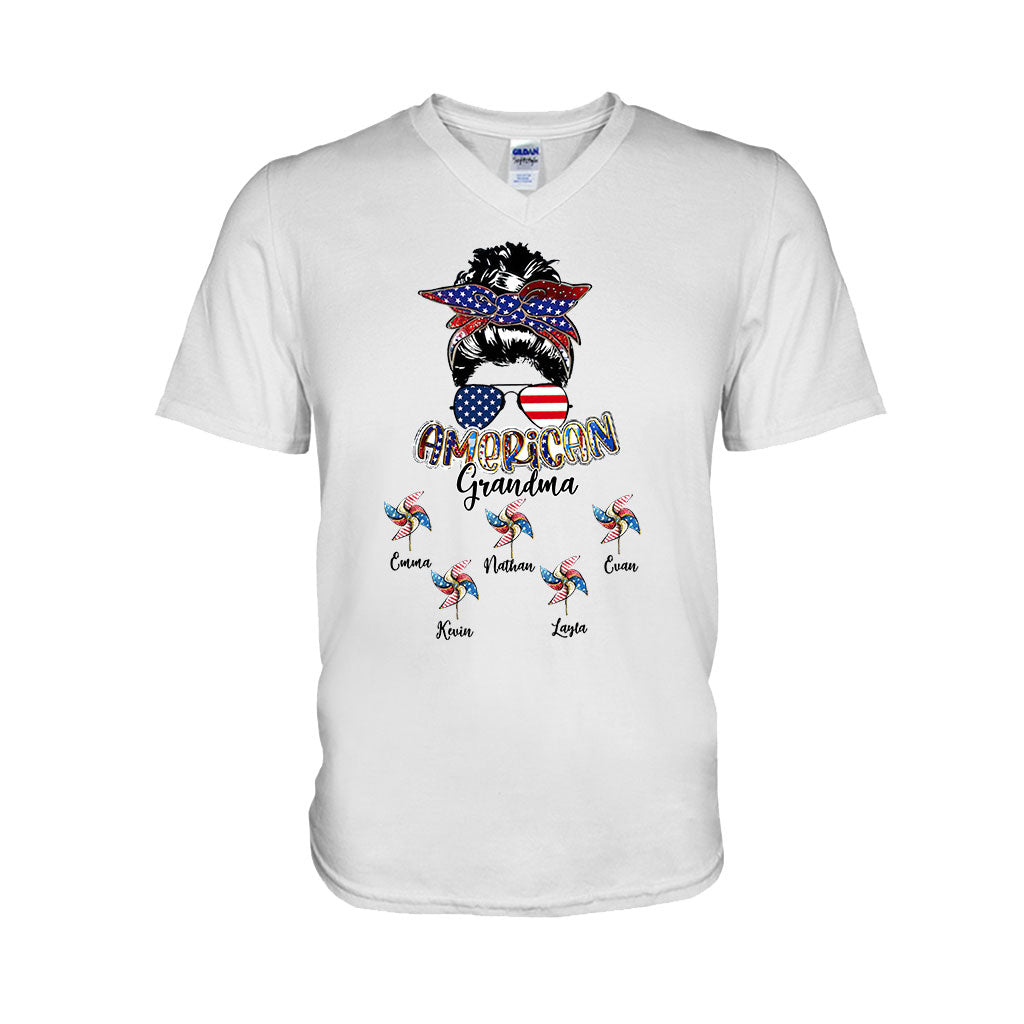 Love Being A Grandma - Personalized Independence Day Grandma T-shirt and Hoodie