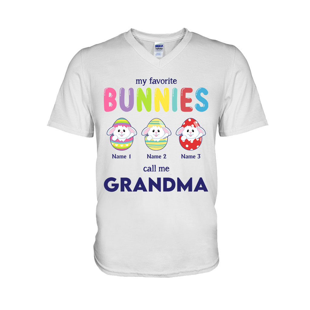 My Favorite Bunnies Call Me Grandma - Personalized Mother's Day Easter T-shirt and Hoodie