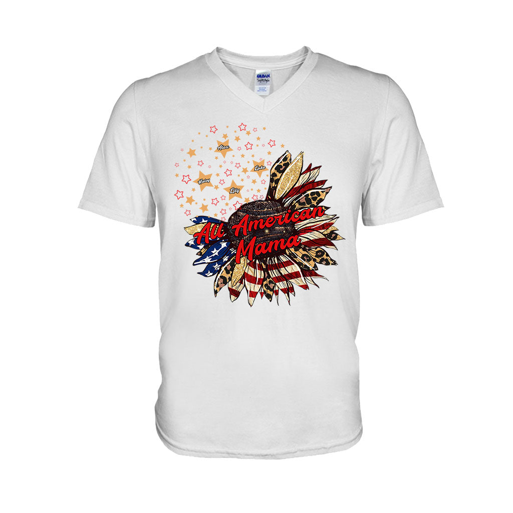 Nana's Flower - Personalized Independence Day T-shirt and Hoodie