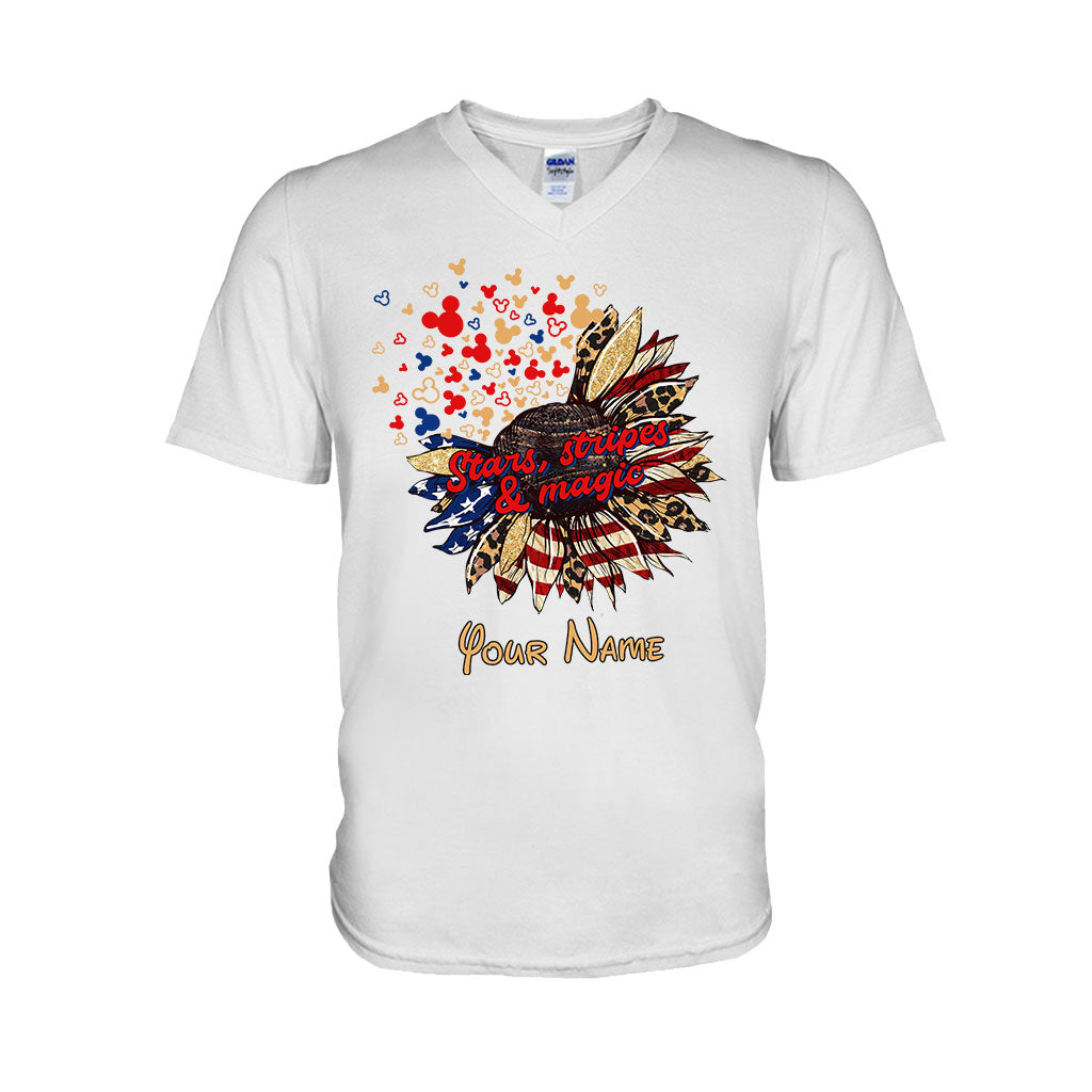 Stars Stripes And Magic - Personalized Independence Day Mouse T-shirt and Hoodie