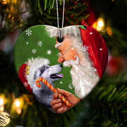 Husky Happy - Dog Ornament (Printed On Both Sides) 1022
