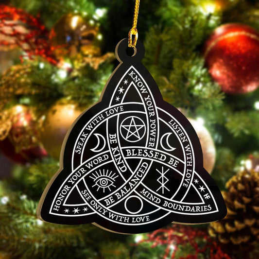 Celtic Knot Wicca - Witch Ornament (Printed On Both Sides) 1022