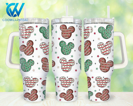 Cookies Pattern Mouse Tumbler With Handle 0224