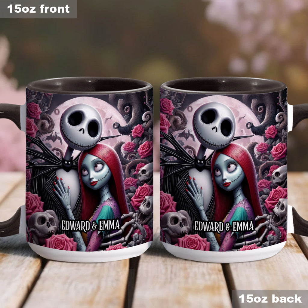 Nightmare Couple Personalized Names - Personalized Nightmare Accent Mug