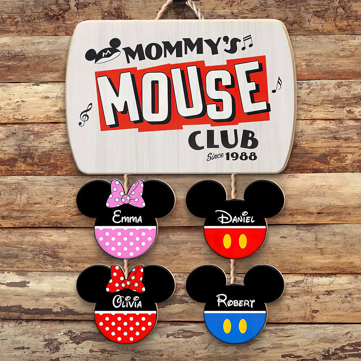Mommy's Mouse Club - Personalized Mouse Pallet Wood Sign