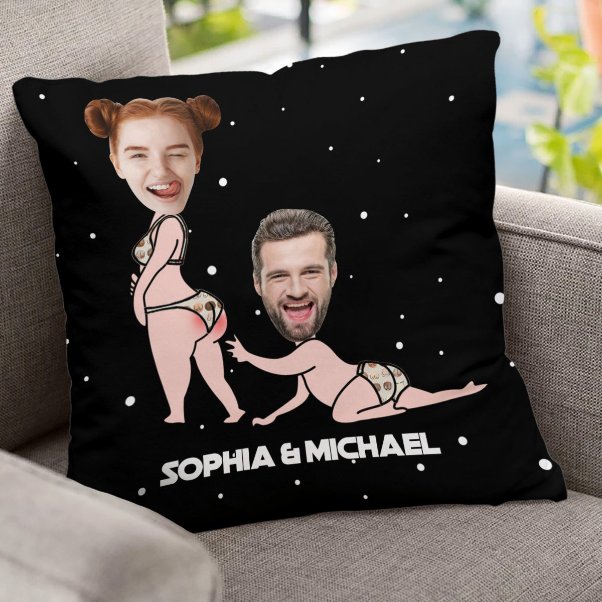 I Love Your Butt I Know - Personalized The Force Throw Pillow
