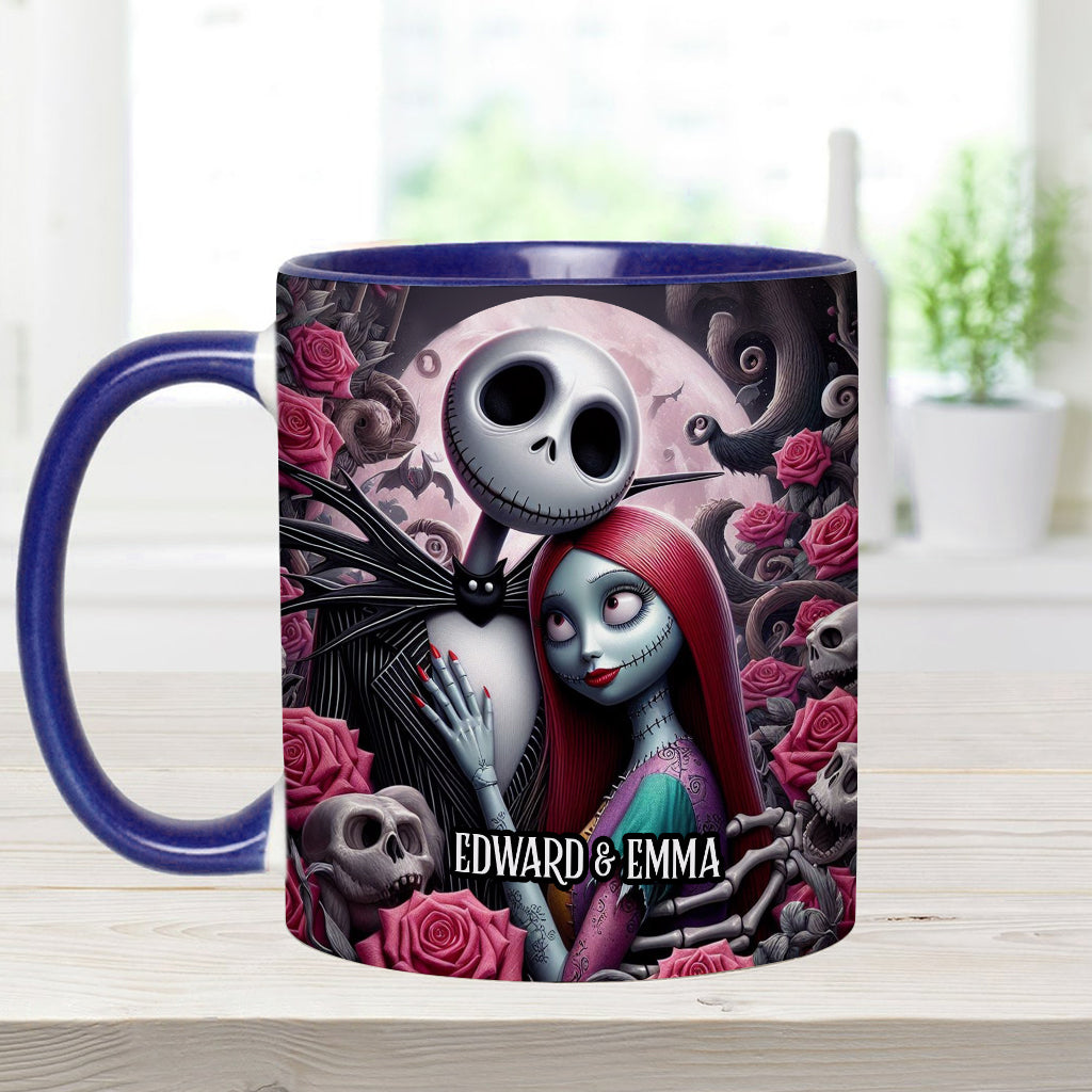 Nightmare Couple Personalized Names - Personalized Nightmare Accent Mug