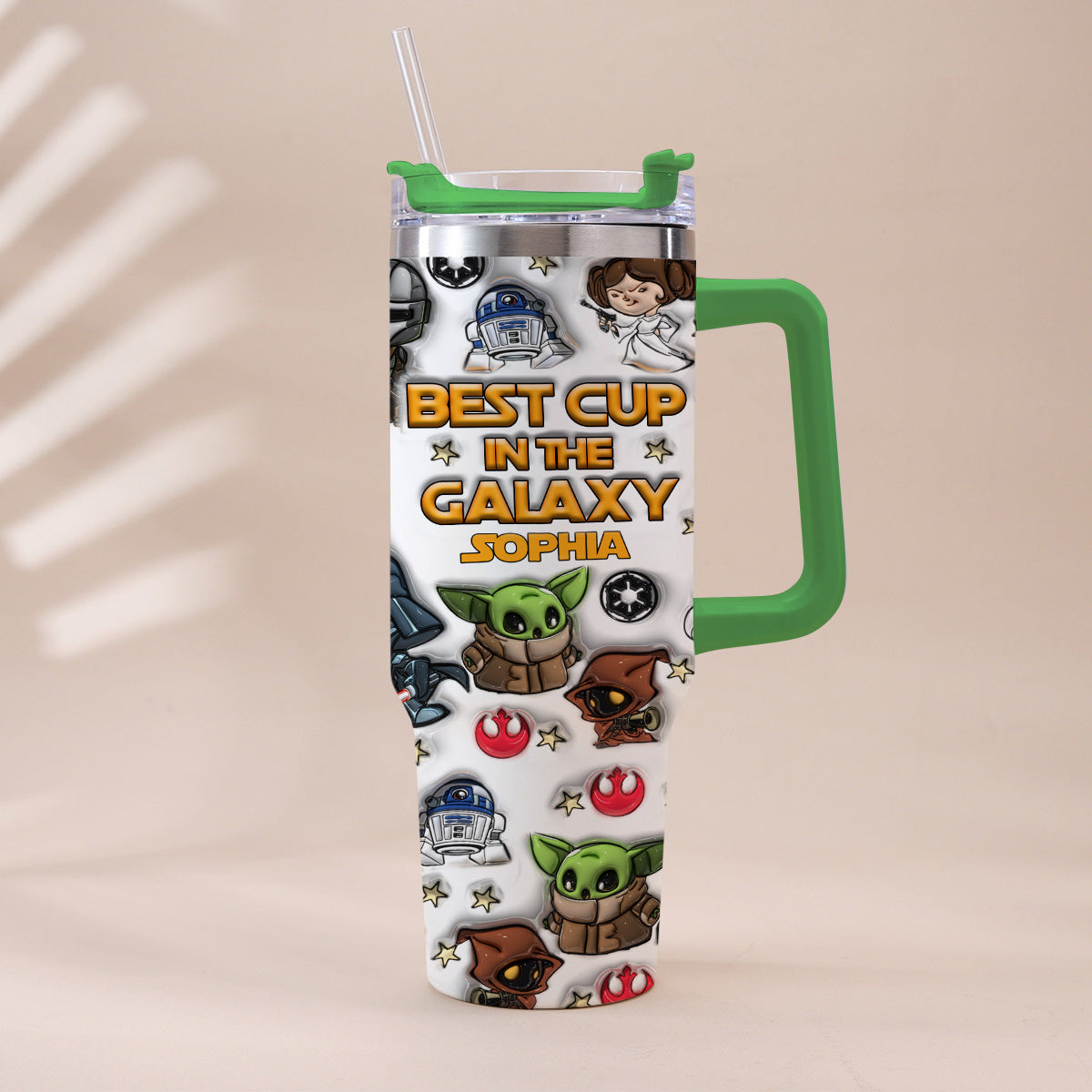 Best Mug In The Galaxy - Personalized The Force Tumbler With Handle