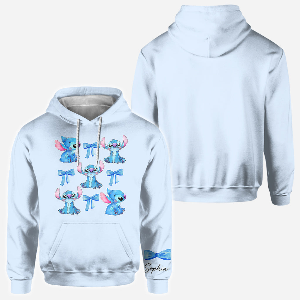 Blue Ohana Coquette - Personalized Ohana All Over Shirt