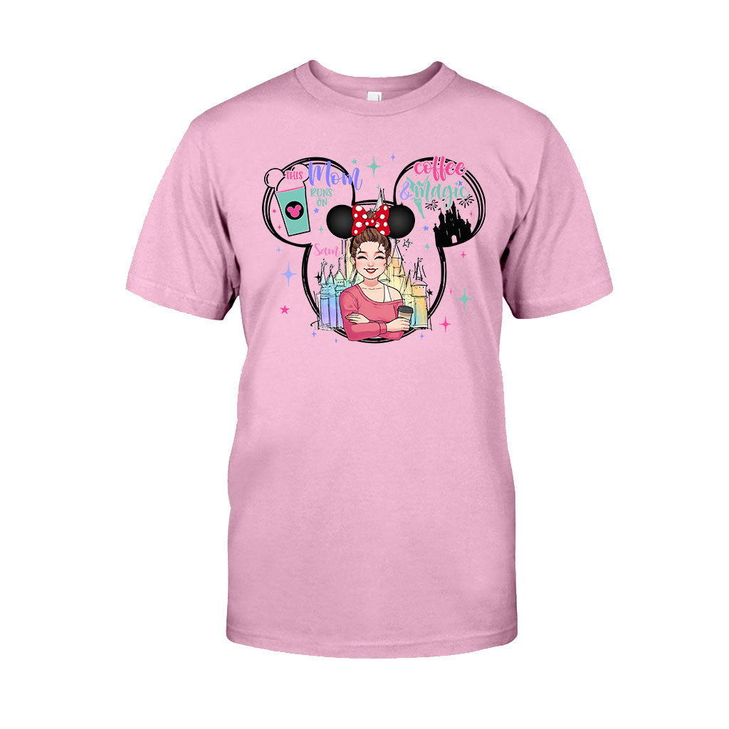 This Mom Runs On Coffee Magic - Personalized Mouse T-shirt And Hoodie