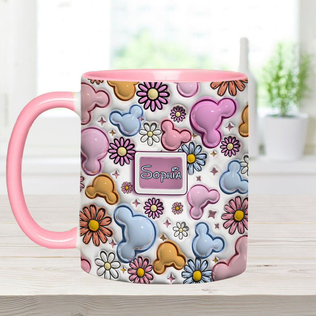 Foral Sping Disney - Personalized Mouse Accent Mug