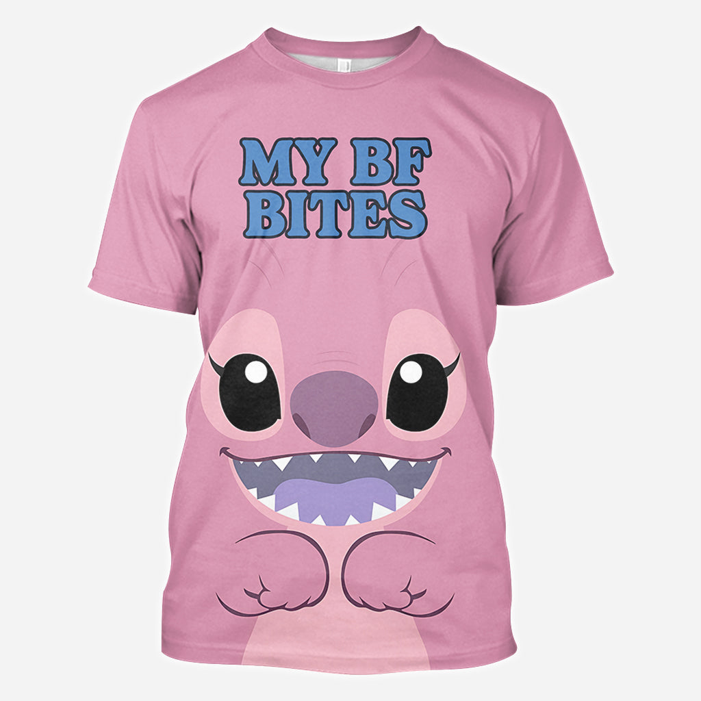 My BF/ GF Bites - Personalized Ohana All Over Shirt
