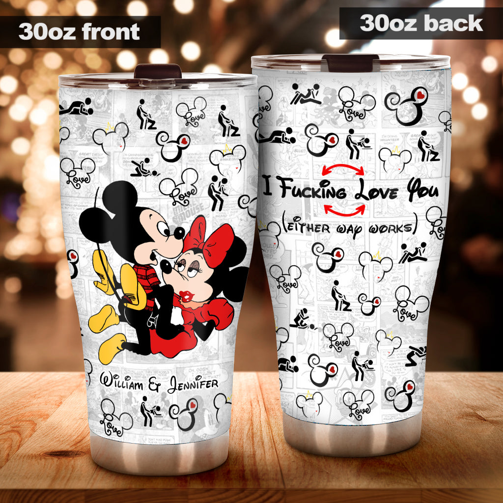 I Love You Mouse Couple - Personalized Mouse Tumbler
