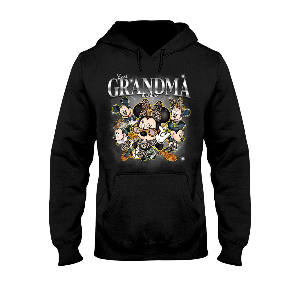 Best Grandma Nana Mother Mom Ever Mouse Ears Bootleg Rap - Personalized Mouse T-shirt And Hoodie