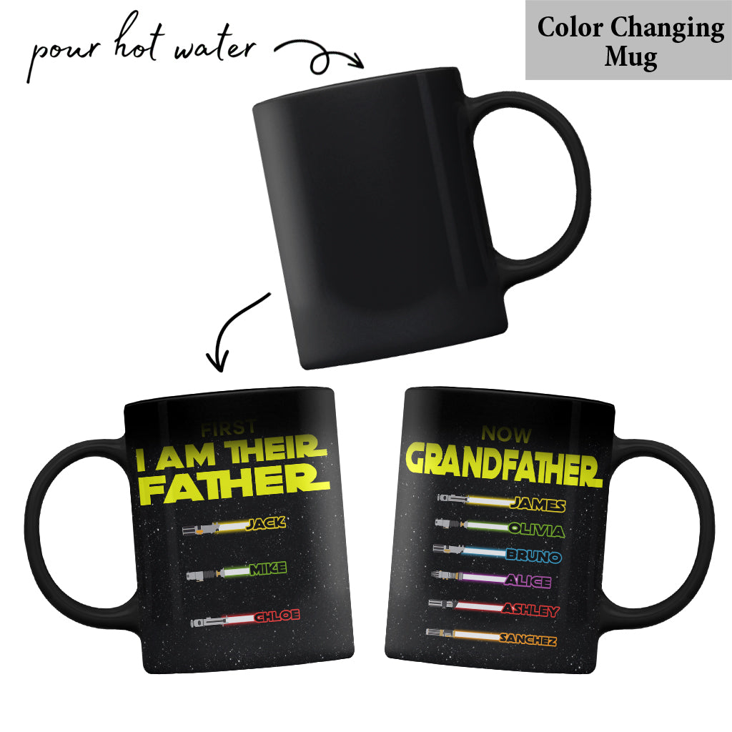First Father Now Grandfather - Personalized The Force Mug