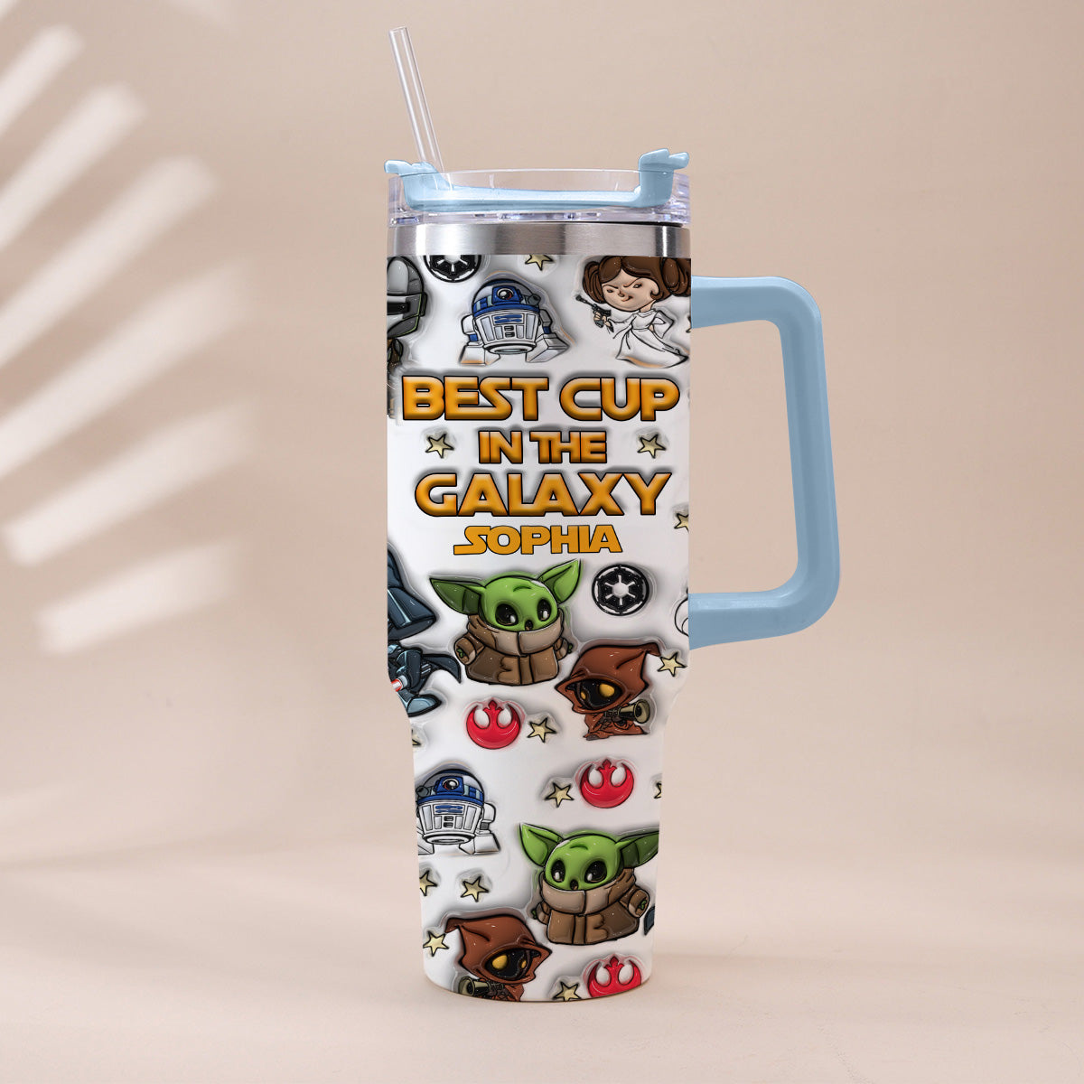 Best Mug In The Galaxy - Personalized The Force Tumbler With Handle