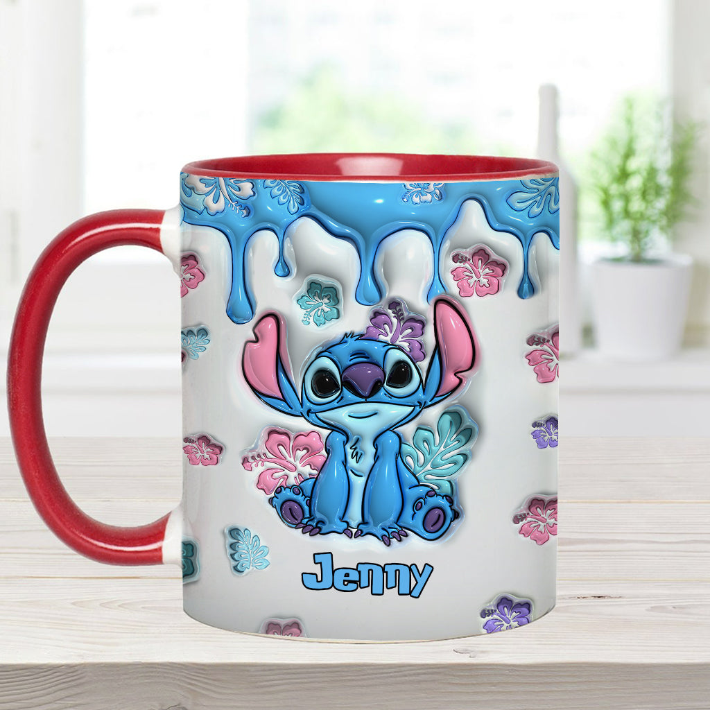 Touch Me And I Will Bite - Personalized Ohana Accent Mug