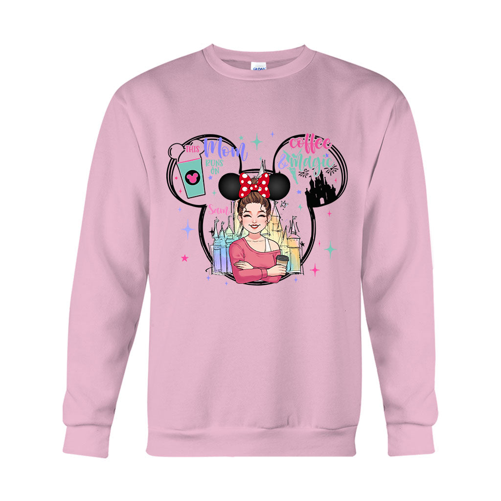 This Mom Runs On Coffee Magic - Personalized Mouse T-shirt And Hoodie