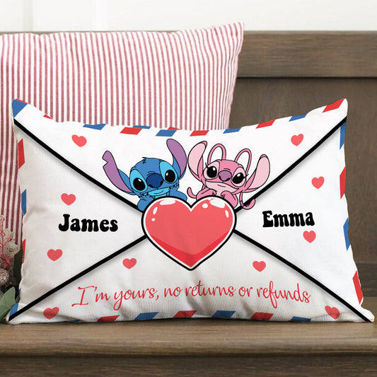 I'm Yours Love Letter Envelope Ohana - Personalized Ohana Rectangle Pillow Cover