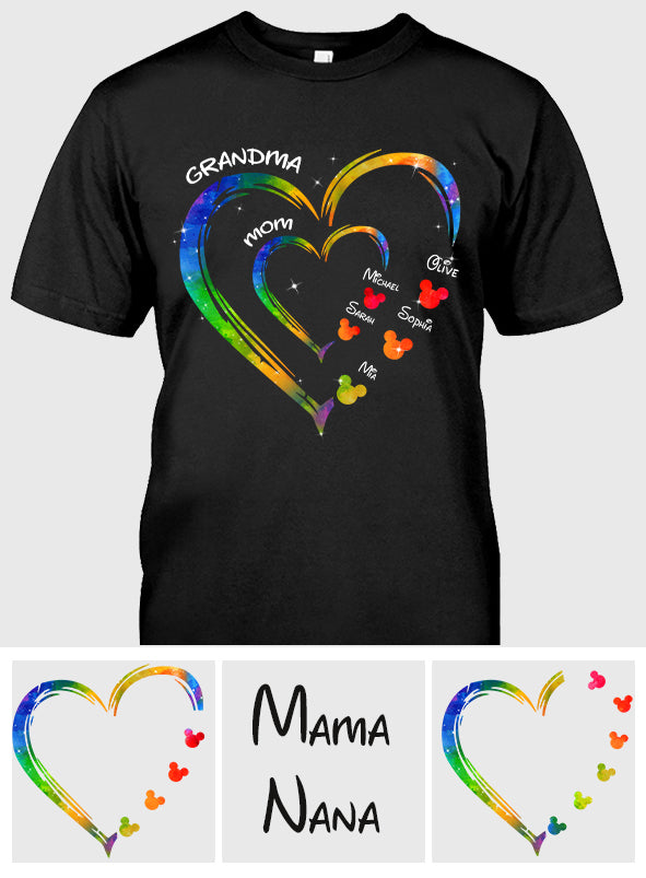 Mom Grandma Love - Personalized Mouse T-shirt And Hoodie