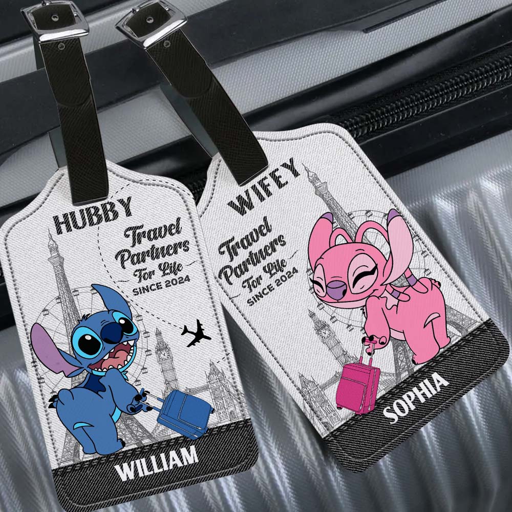 Travel Partners For Life - Personalized Ohana Leather Luggage Tag