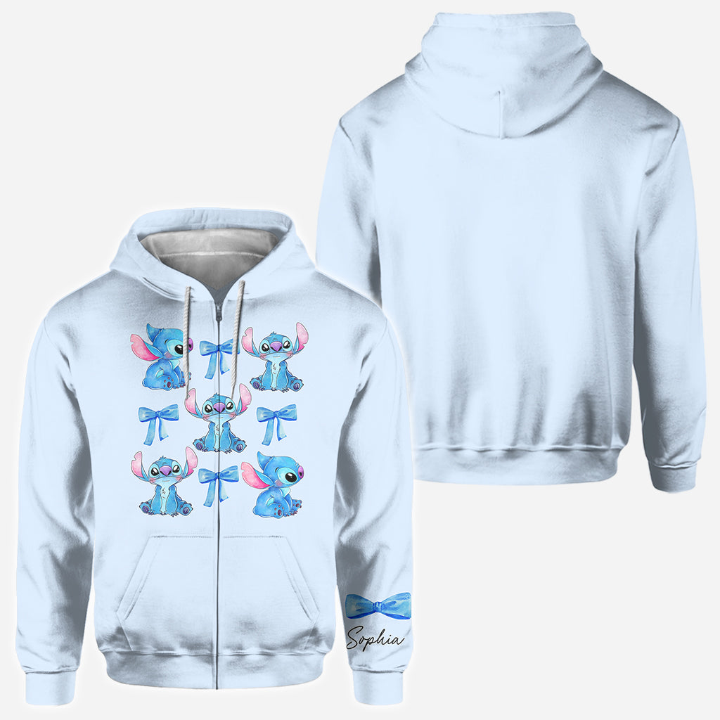 Blue Ohana Coquette - Personalized Ohana All Over Shirt