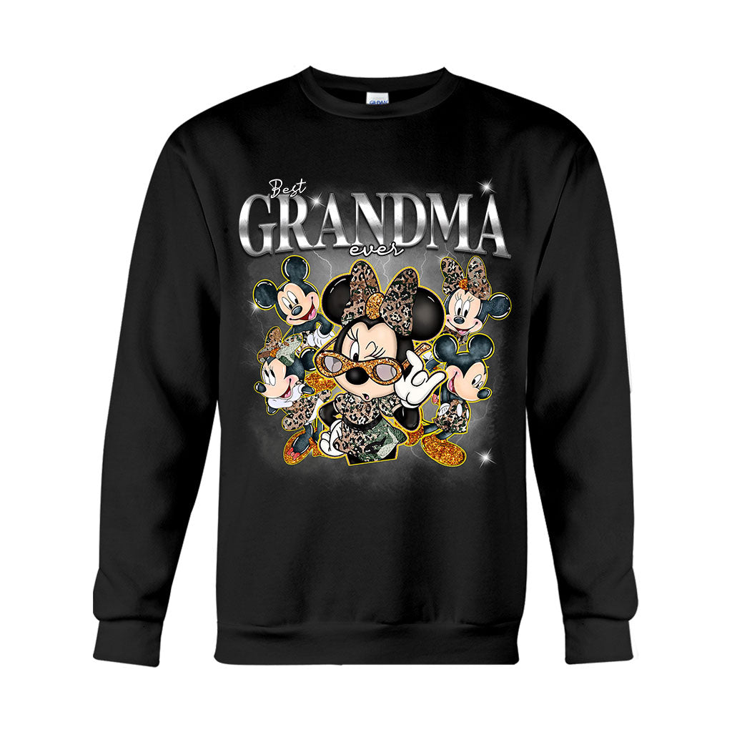 Best Grandma Nana Mother Mom Ever Mouse Ears Bootleg Rap - Personalized Mouse T-shirt And Hoodie