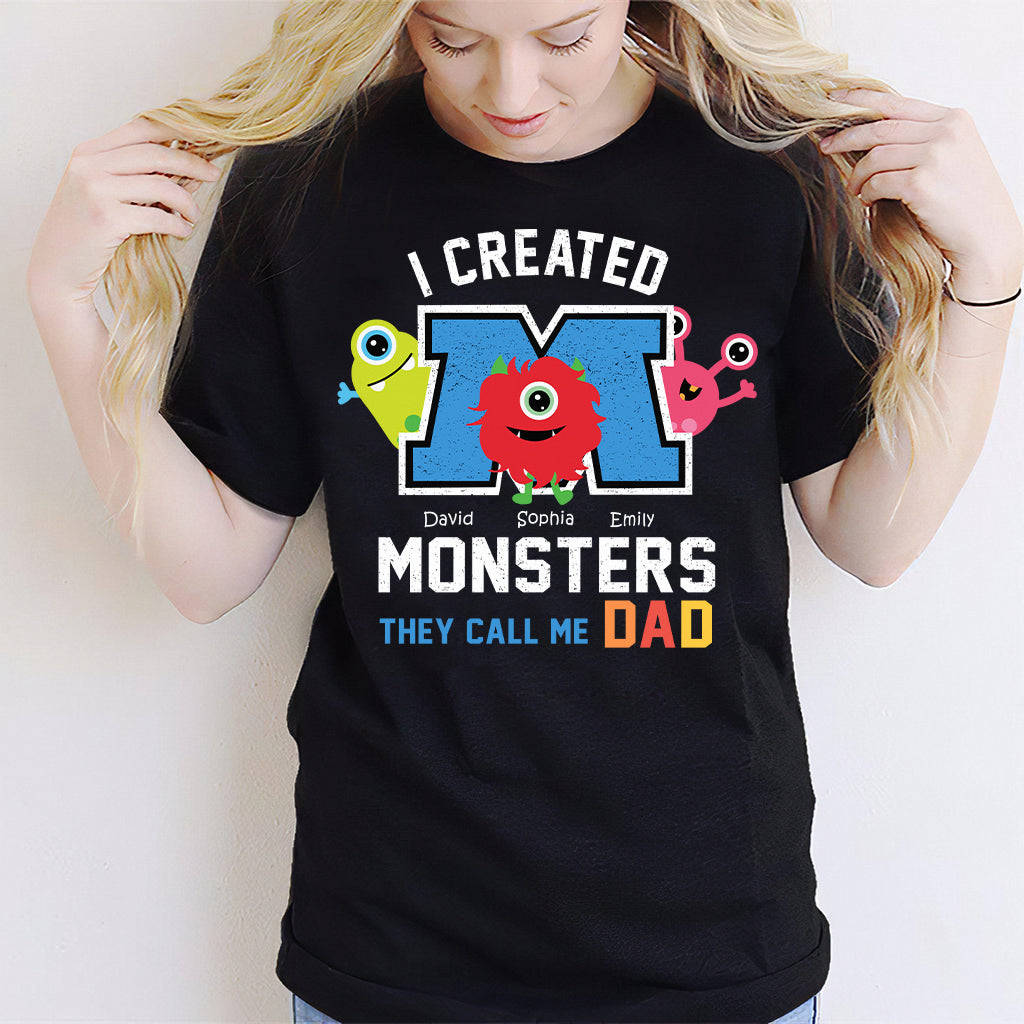 I created Monster They Call Me Any Title - Personalized Father T-shirt And Hoodie