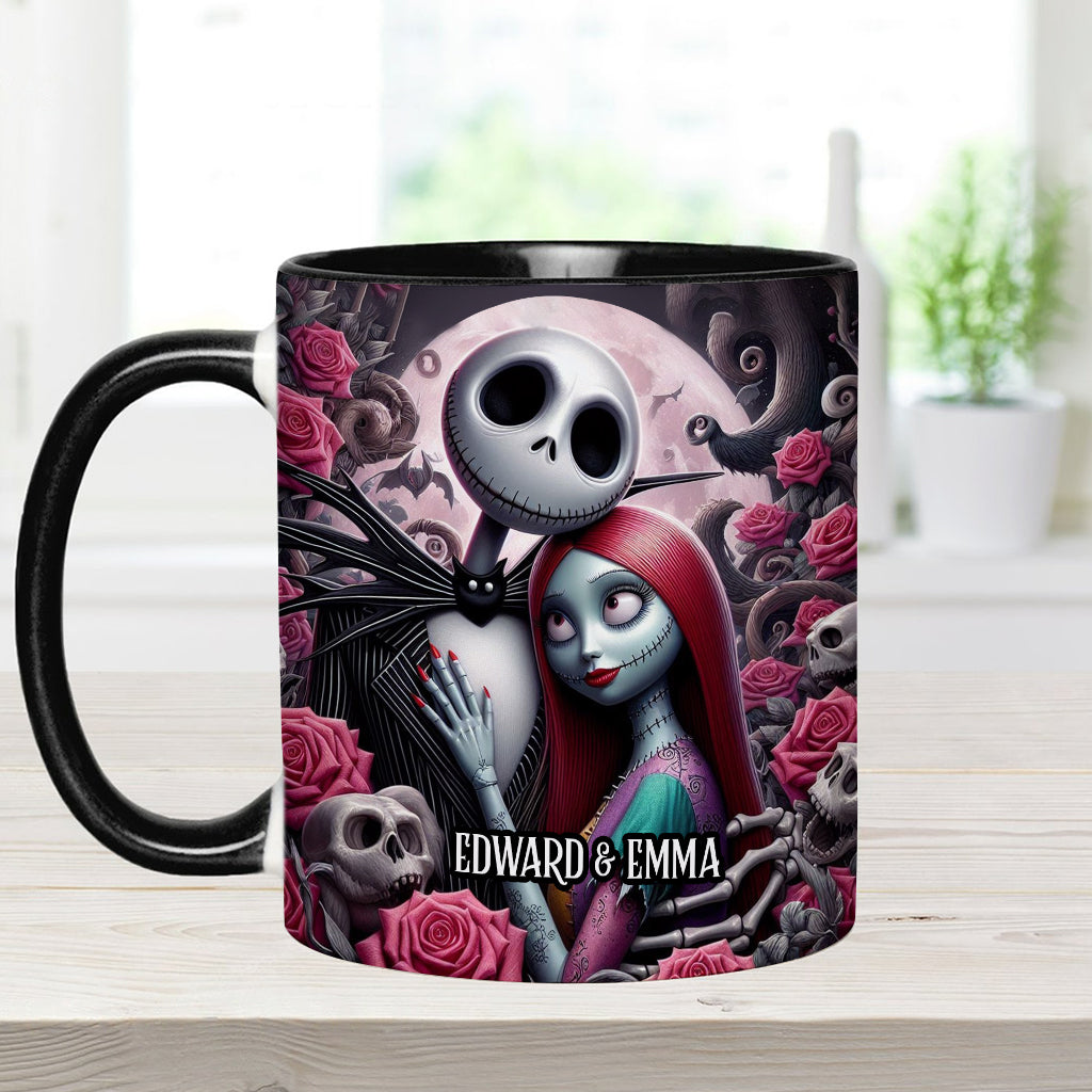 Nightmare Couple Personalized Names - Personalized Nightmare Accent Mug