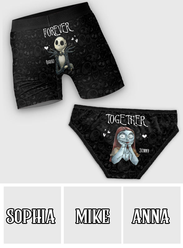 Together Forever - Personalized Nightmare Lace Border Women Briefs And Men’s Boxer Briefs