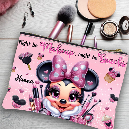 Might Be Makeup Might Be Snacks - Personalized Mouse Pouch