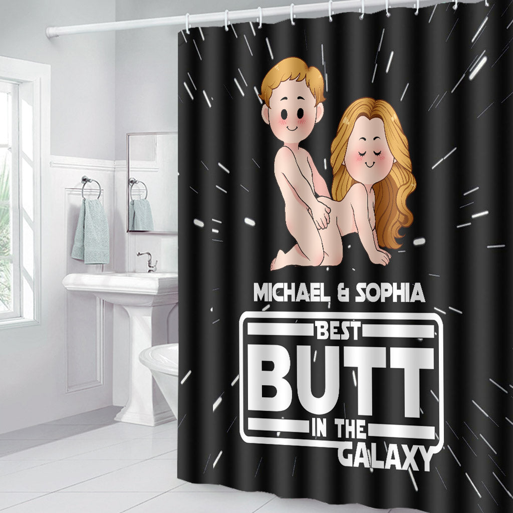 Best Butt In The Galaxy - Personalized The Force Bathroom Curtain & Mats Set