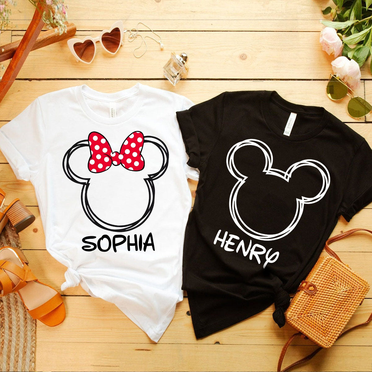 Mouse Couple - Personalized Mouse T-shirt And Hoodie