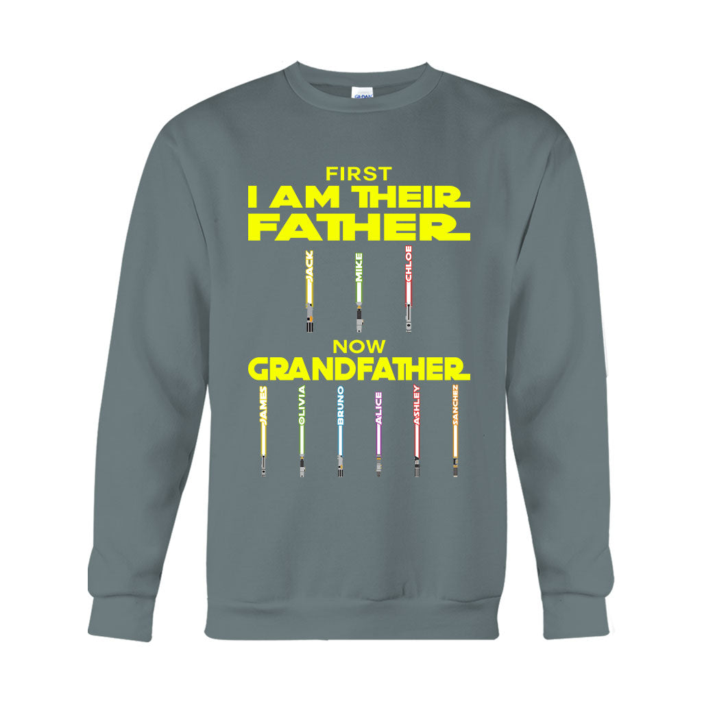 First Father Now Grandfather - Personalized The Force T-shirt And Hoodie