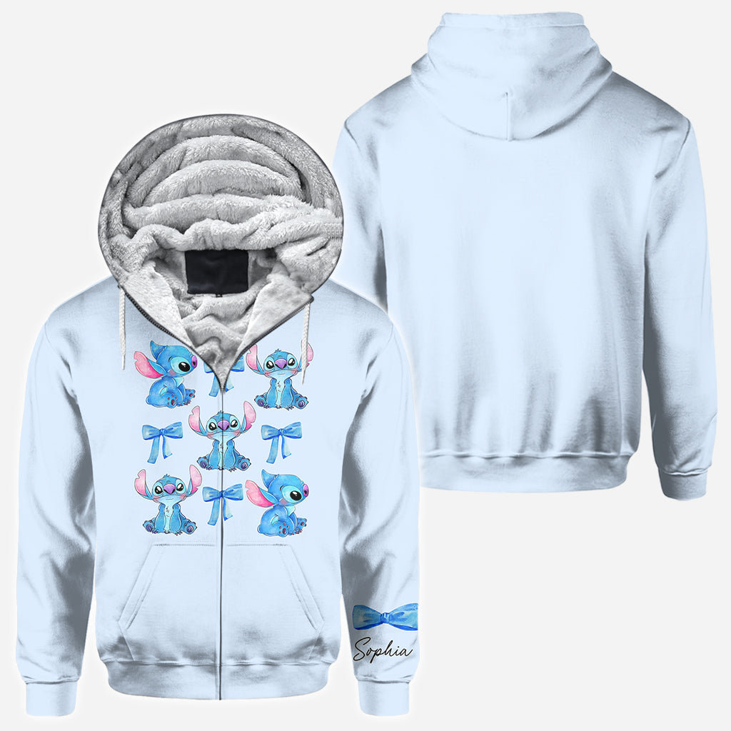 Blue Ohana Coquette - Personalized Ohana All Over Shirt