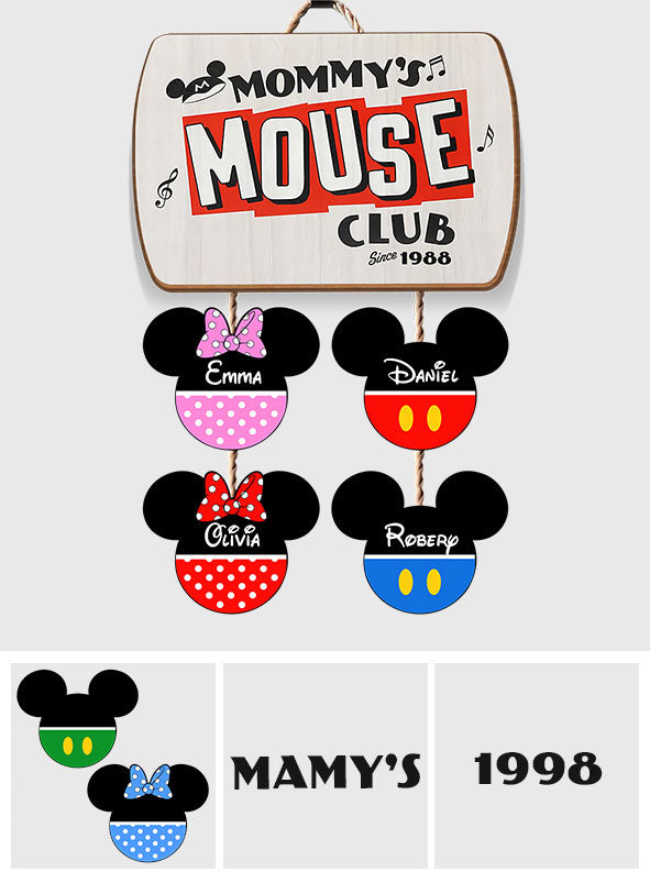 Mommy's Mouse Club - Personalized Mouse Pallet Wood Sign