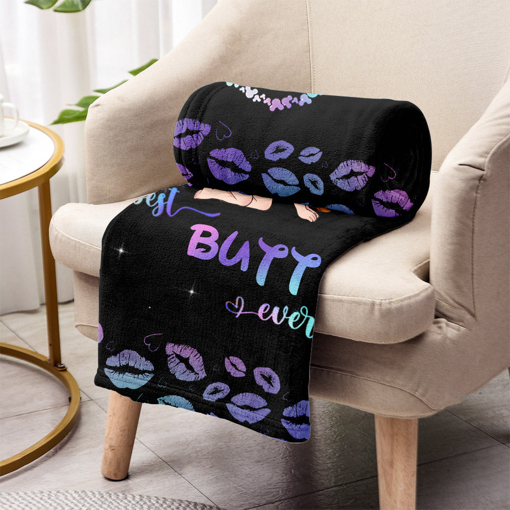 Best Butt Ever Mouse Ears Naughty - Personalized Mouse Blanket