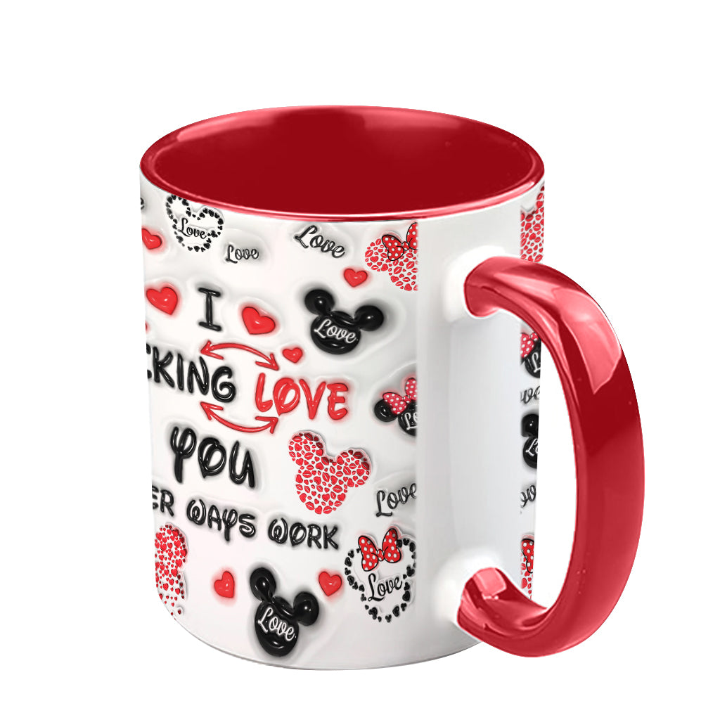 I Love You - Personalized Mouse Accent Mug