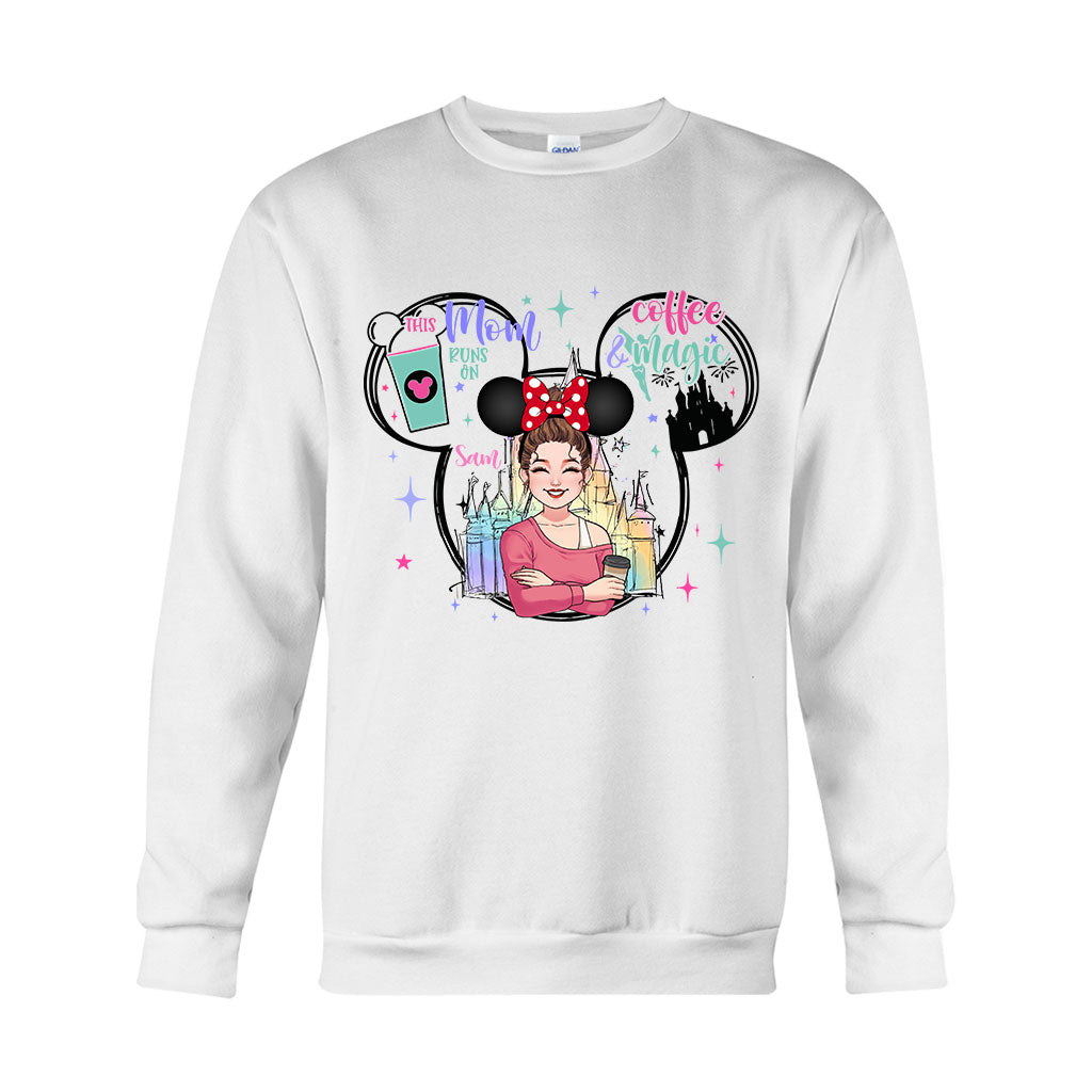 This Mom Runs On Coffee Magic - Personalized Mouse T-shirt And Hoodie