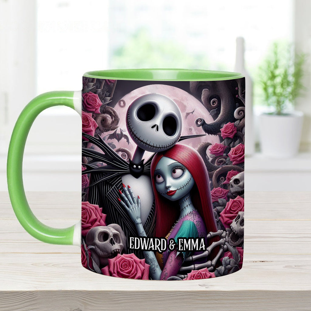 Nightmare Couple Personalized Names - Personalized Nightmare Accent Mug