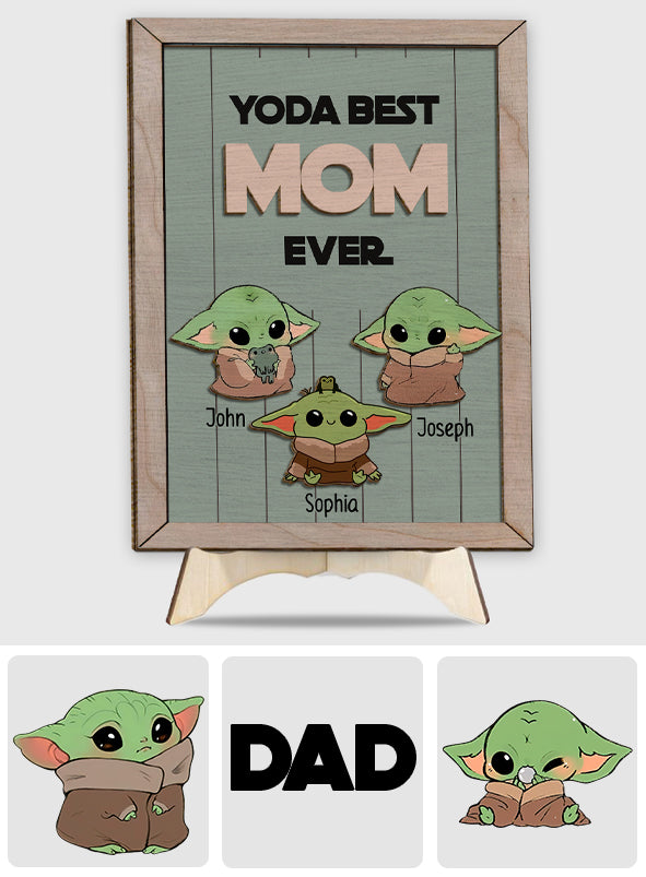 Best Mom Dad Ever The Child - Personalized The Force 2 Layered Wood Sign / Wood Plaque