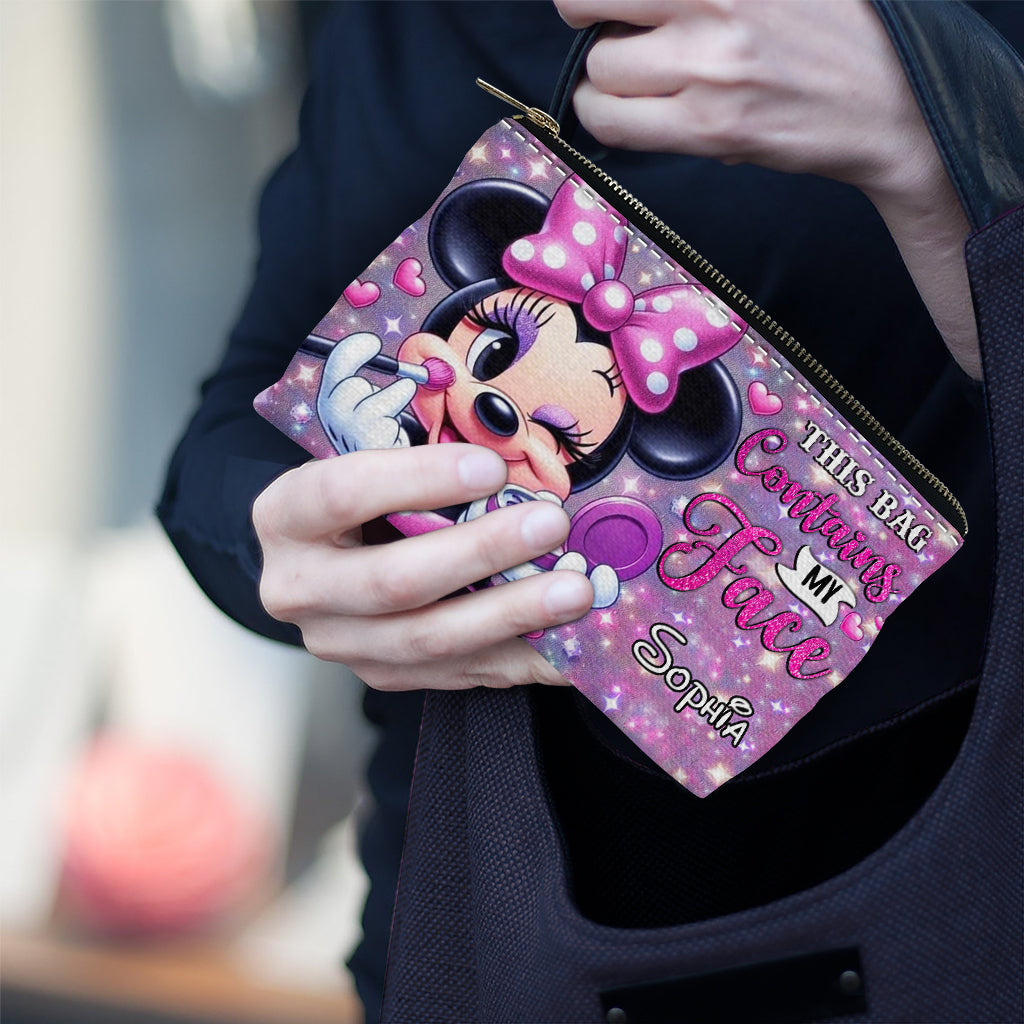 This Bag Contains My Face - Personalized Mouse Pouch