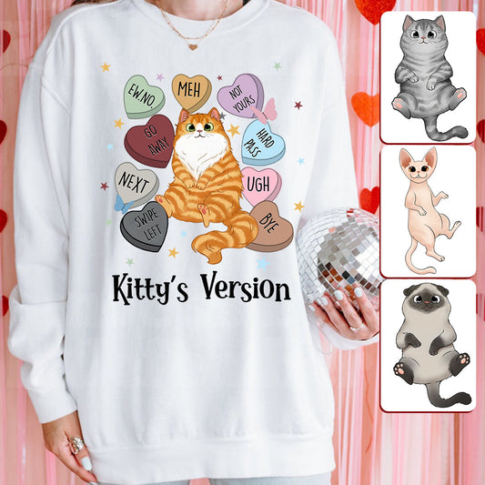 Heart Candy Cat Kitty Version - Personalized Cat T-shirt And Hoodie