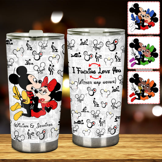I Love You Mouse Couple - Personalized Mouse Tumbler